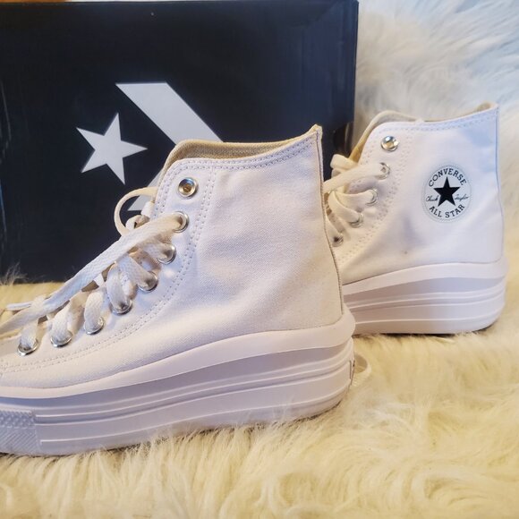 NEW Converse WMNS CTAS MOVE WHITE 568498C Platforms Sneakers - Picture 5 of 10